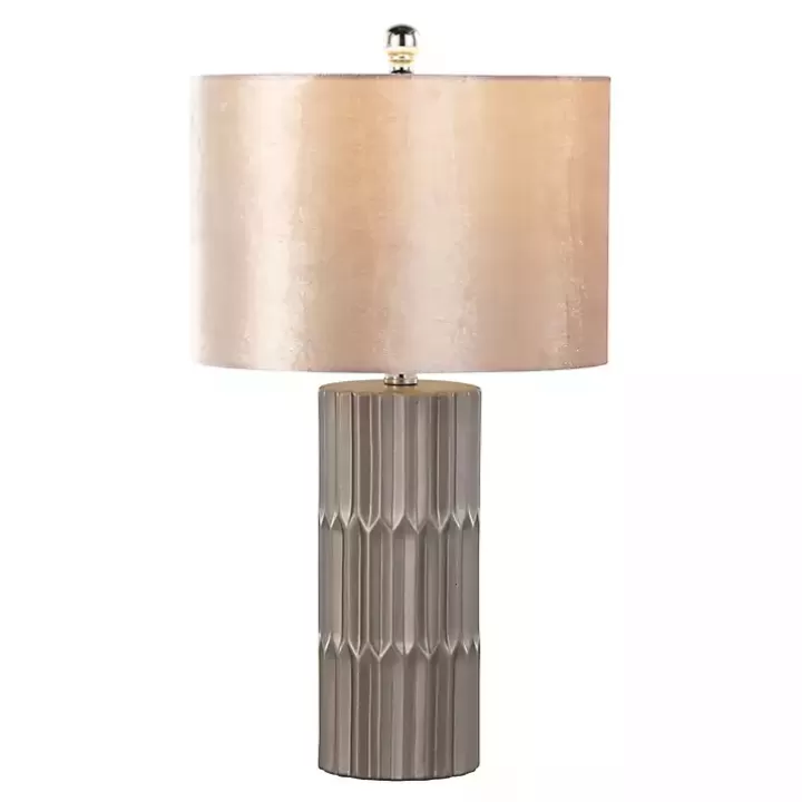 Fashion Metallic and Champagne Tanya Table Lamp Table Lamps