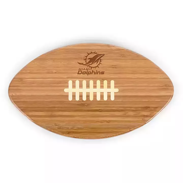 Outlet Miami Dolphins Bamboo Football Cutting Board Serving & Entertaining