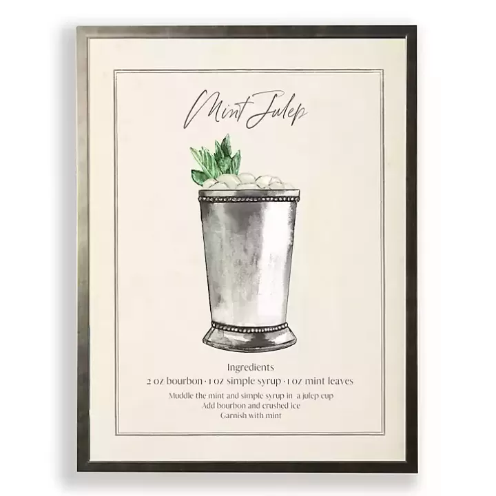 Fashion Mint Julep Framed Art Print Framed Art