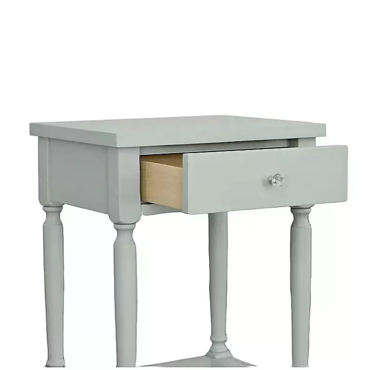 Discount Mist Rectangle Accent Table with Charging Station Accent & End Tables