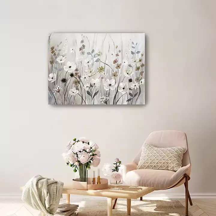 Hot Misty Meadow Field Canvas Art Print Canvas Art