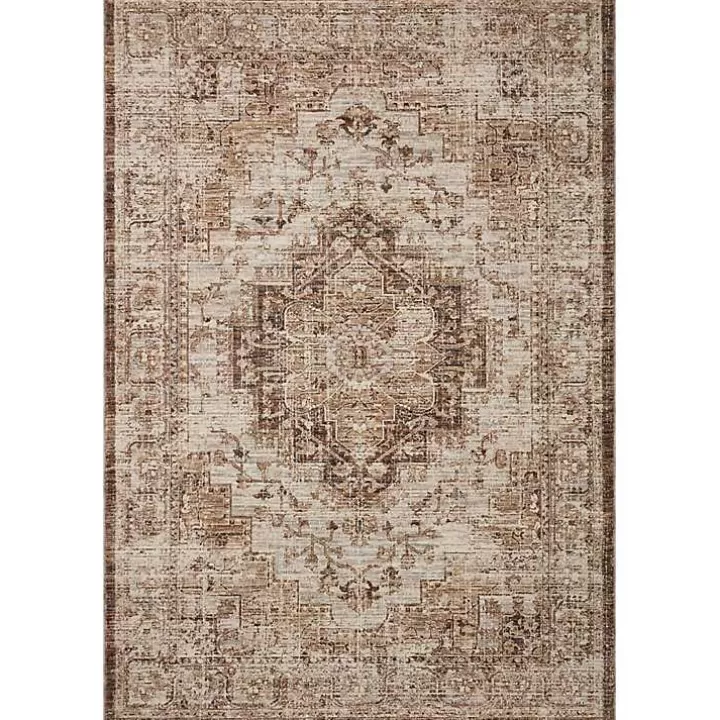 Hot Mocha and Cream Sorrento Area Rug, 5x7 Area Rugs