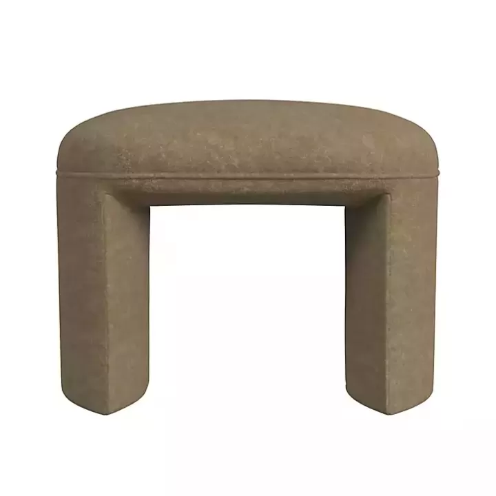 Sale Mocha Oval Upholstered Ottoman Benches & Ottomans