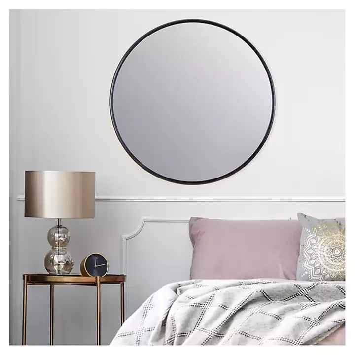 Store Modern Metal Round Wall Mirror Framed Mirrors