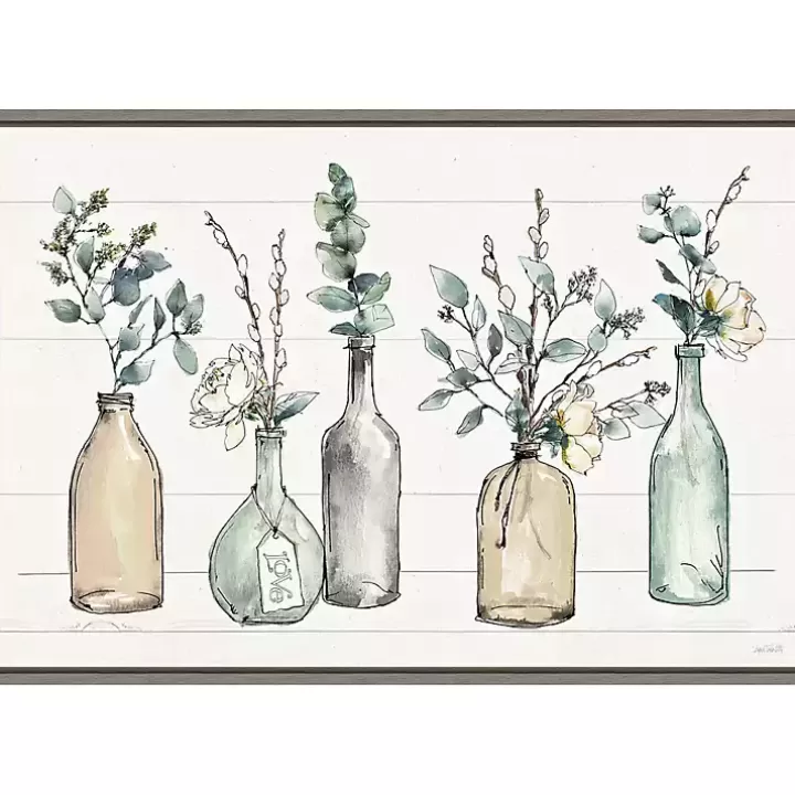 Hot Modern Farmhouse Floral Framed Canvas Art Print Canvas Art