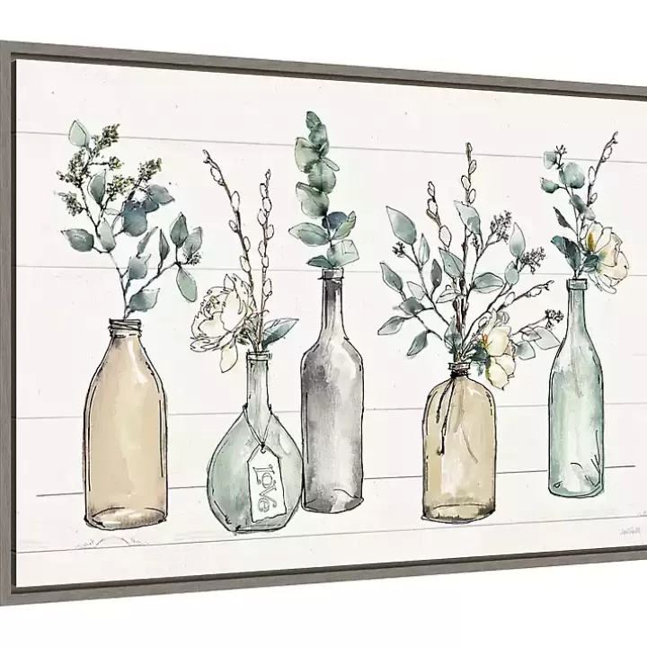 Hot Modern Farmhouse Floral Framed Canvas Art Print Canvas Art