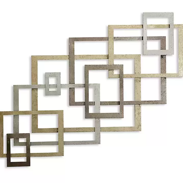 Store Modern Glossy Squares Wall Sculpture Wall Plaques