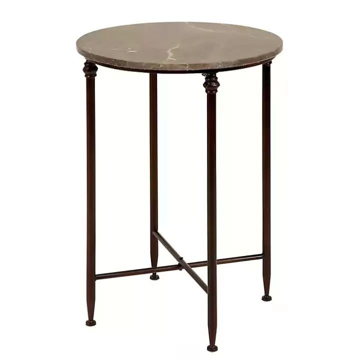 Cheap Modern Metal and Marble Accent Table Accent & End Tables