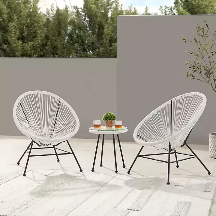 Shop Modern Wicker 3-pc. Outdoor Patio Set Outdoor Sets