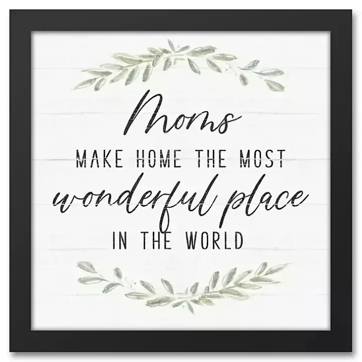 Sale Mom Make Home Wonderful Framed Canvas Print Wall Quotes & Signs