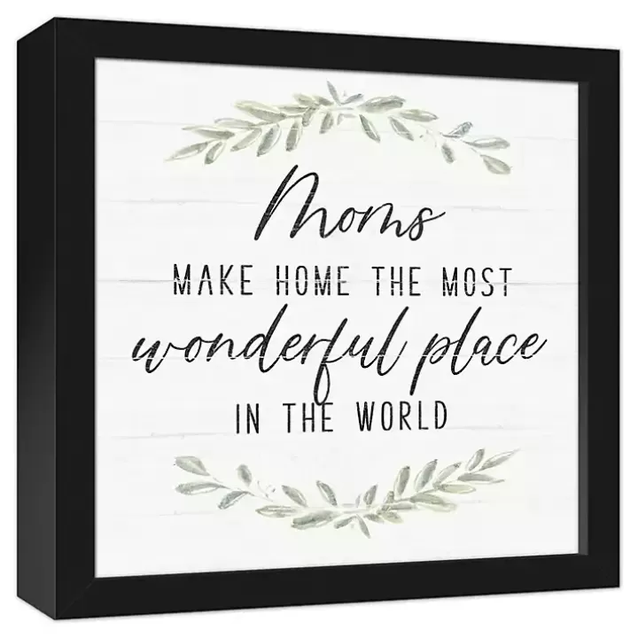 Sale Mom Make Home Wonderful Framed Canvas Print Wall Quotes & Signs