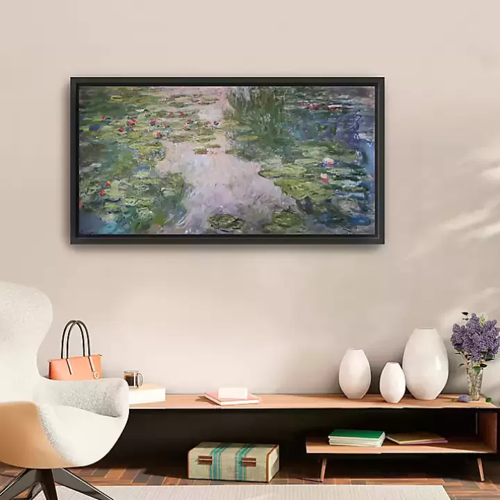 Cheap Monet Water Lilies Framed Canvas Art Print Canvas Art