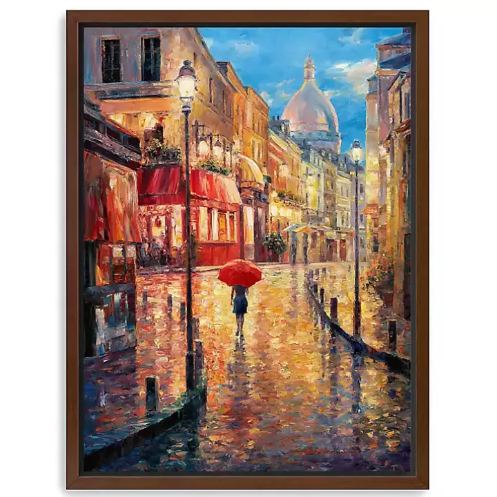 Shop Montmartre Evening Framed Canvas Art Print Canvas Art