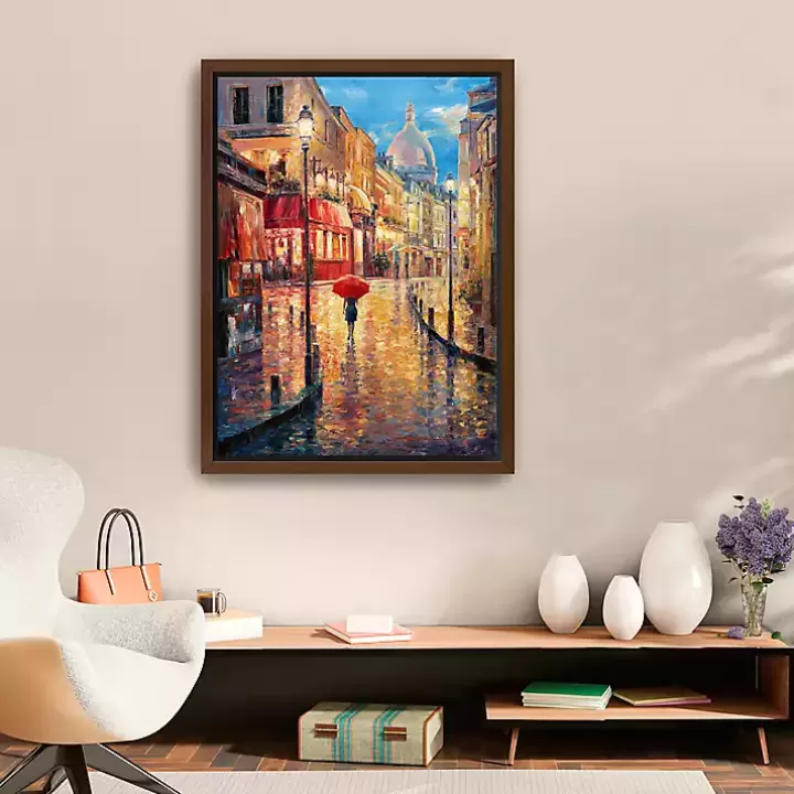 Shop Montmartre Evening Framed Canvas Art Print Canvas Art