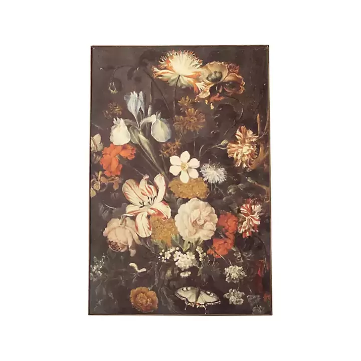 Sale Moody Mixed Bouquet Canvas Art Print Canvas Art