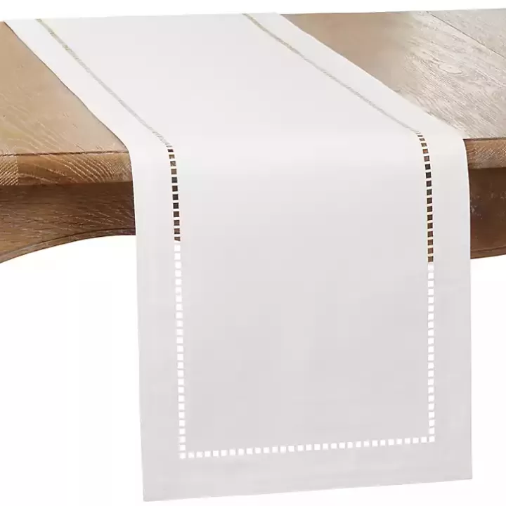 Discount Moonbeam Hemstitch Border Table Runner Table Linens
