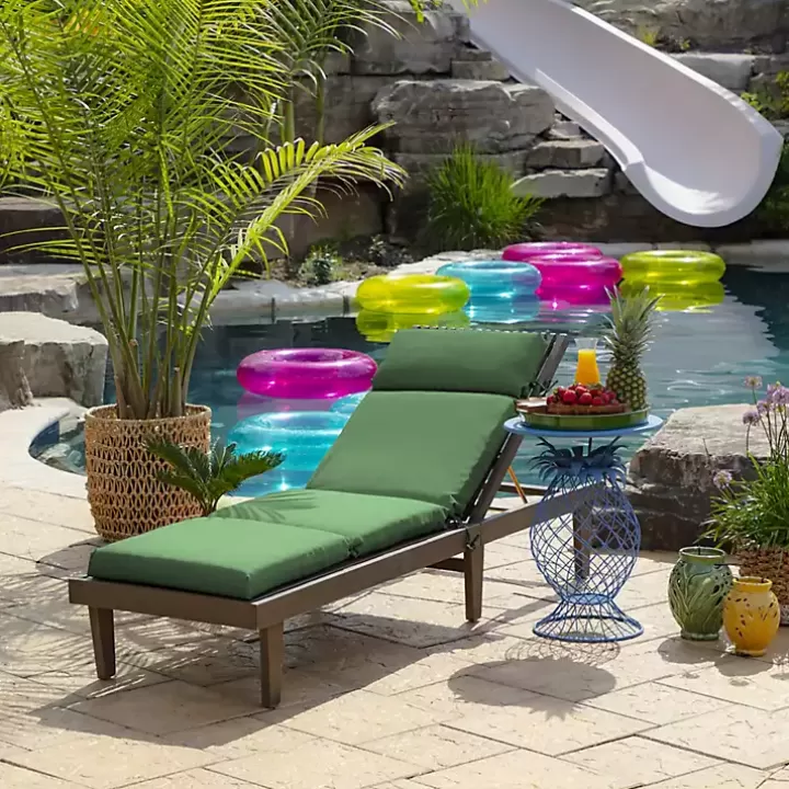 Outlet Moss Leala Texture Outdoor Chaise Cushion Outdoor Cushions & Pillows