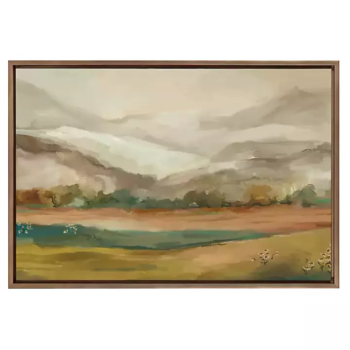 New Mountainscape Framed Canvas Art Print Canvas Art