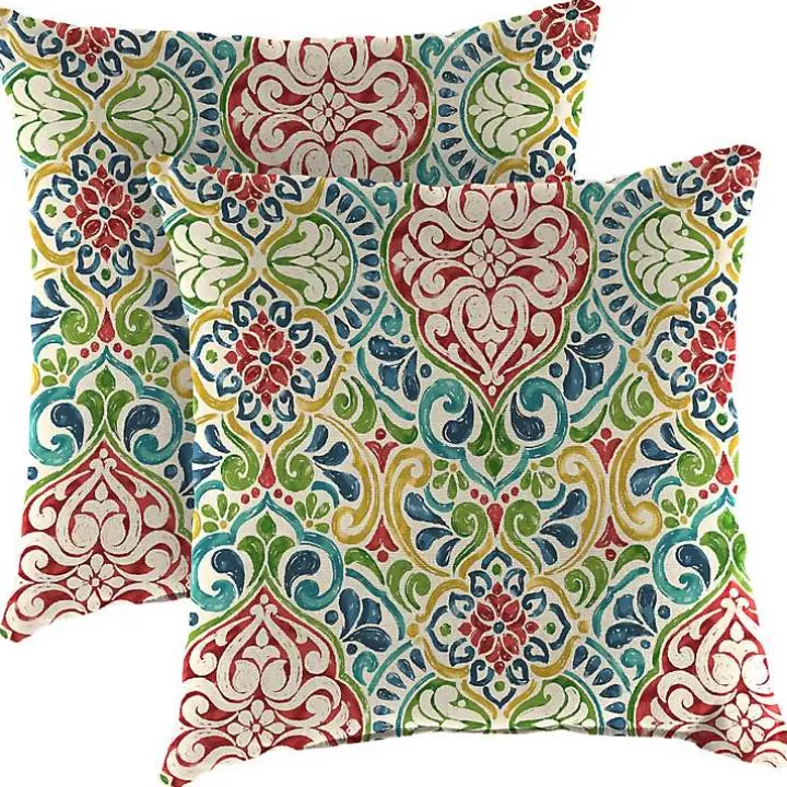 New Multi Fiorella Outdoor Pillows, Set of 2 Outdoor Cushions & Pillows