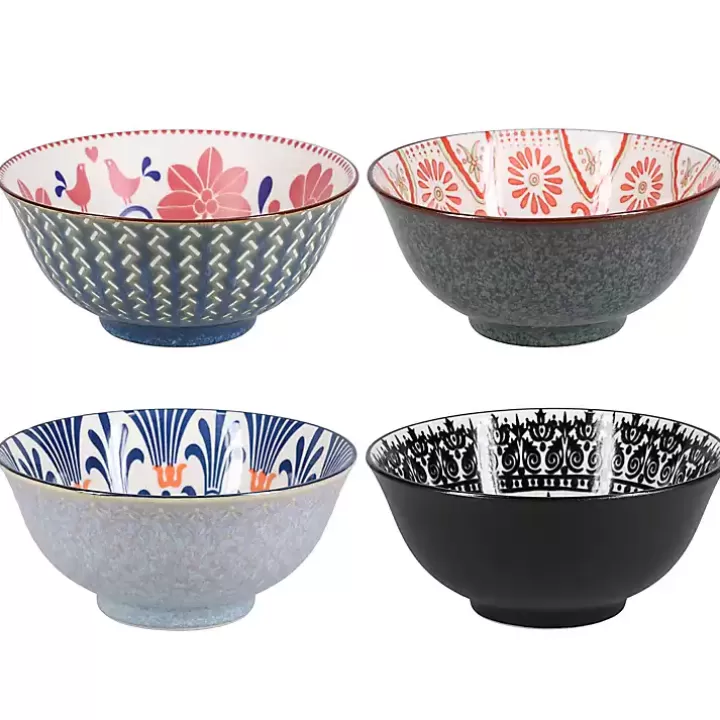 Discount Patterned Ceramic 8-pc. Bowl Set Dinnerware