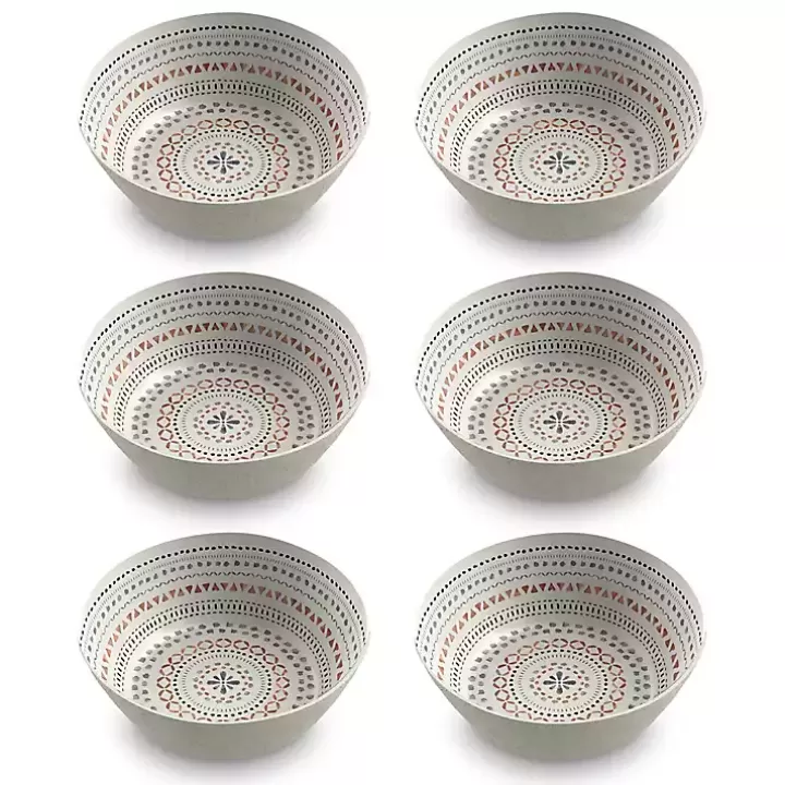 Store color Melamine Malena Cereal Bowls, Set of 6 Outdoor Dining