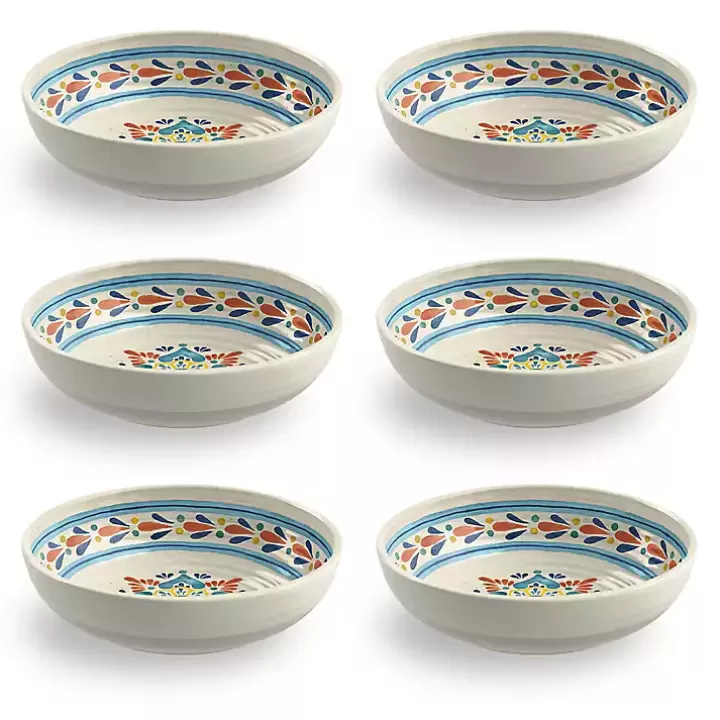 Discount color Rio Melamine Low Bowls, Set of 6 Outdoor Dining