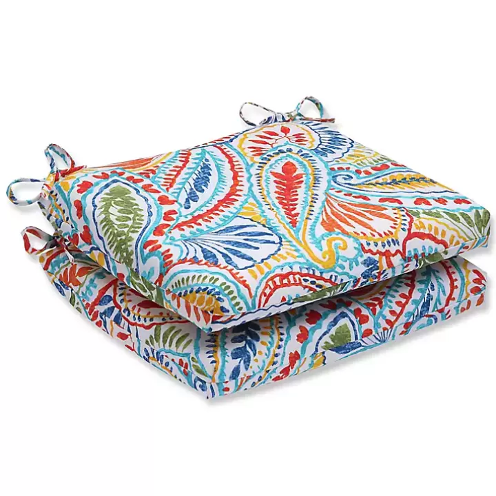 Clearance Multicolor Ummi Seat Cushions, Set of 2 Outdoor Cushions & Pillows