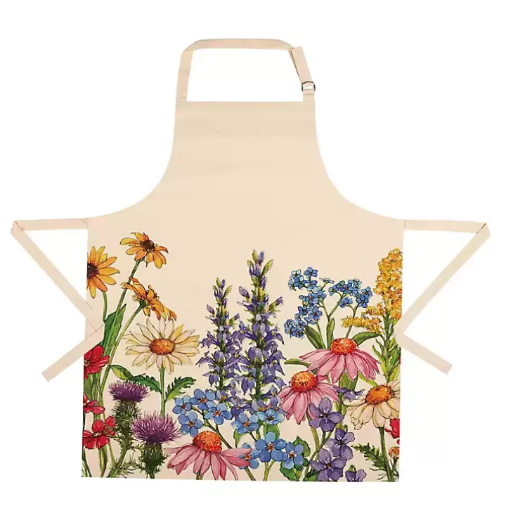 Hot Multicolor Wildflowers Apron Kitchen Accessories