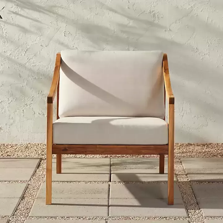 Online Natural Acacia Wood Outdoor Club Chair Outdoor Seating