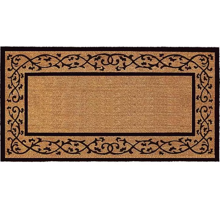 Discount Natural and Black Abby Doormat, 72x36 in. Doormats