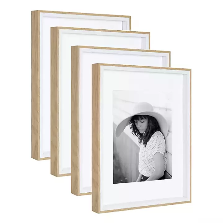 Hot Natural and White 4-pc. Gallery Wall Frame Set Gallery Wall Frames