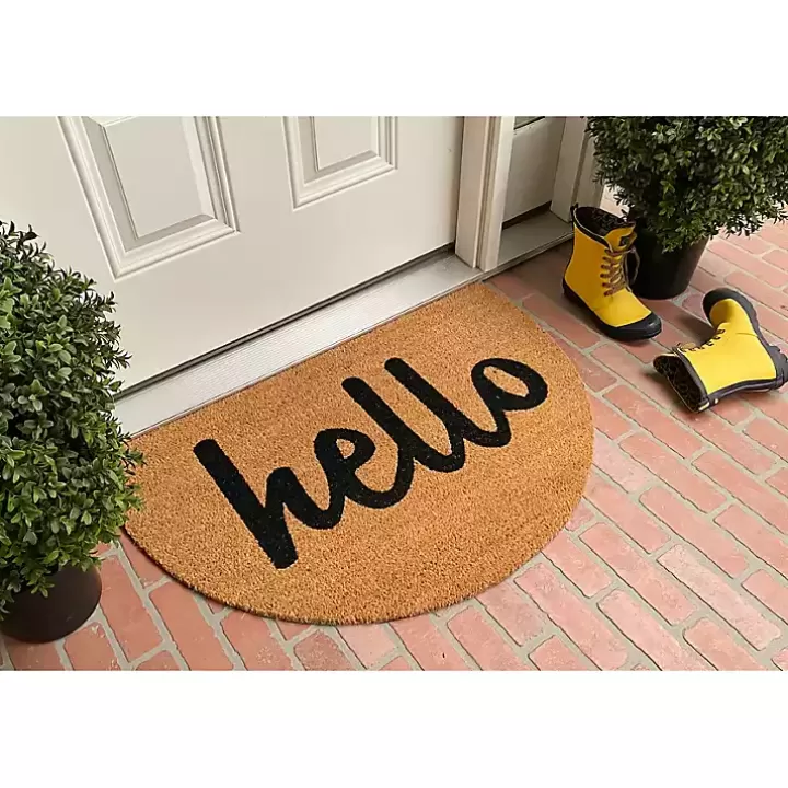 Fashion Natural Arch Hello Doormat Doormats