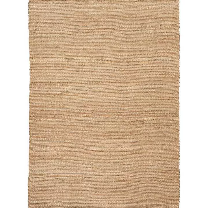 Clearance Natural Bleach Jute Reversible Area Rug, 4x6 Area Rugs