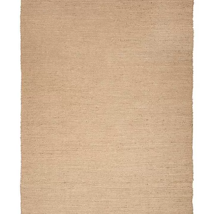 Fashion Natural Bleach Jute Reversible Area Rug, 8x10 Area Rugs