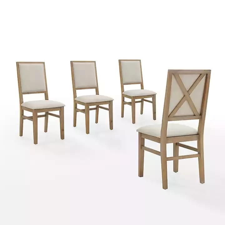 Hot Natural Cream Upholstered Dining Chairs, Set of 4 Dining Chairs