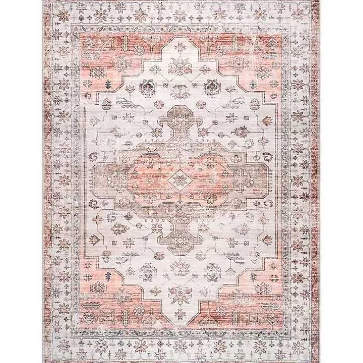 Discount Natural Faded Vintage Washable Area Rug, 4x6 Area Rugs