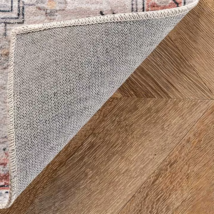 Clearance Natural Faded Vintage Washable Area Rug, 5x8 Area Rugs