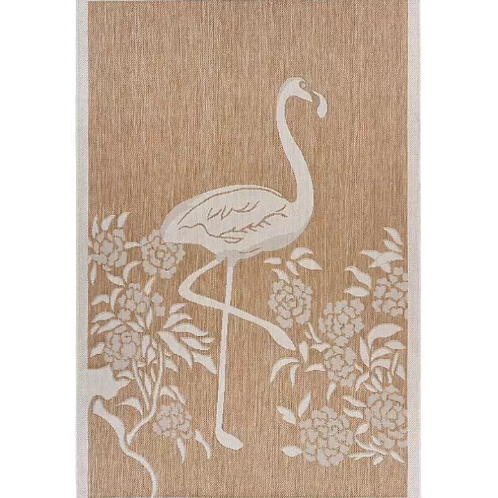 Cheap Natural Flamingo Indoor/Outdoor Area Rug, 5x7 Outdoor Rugs