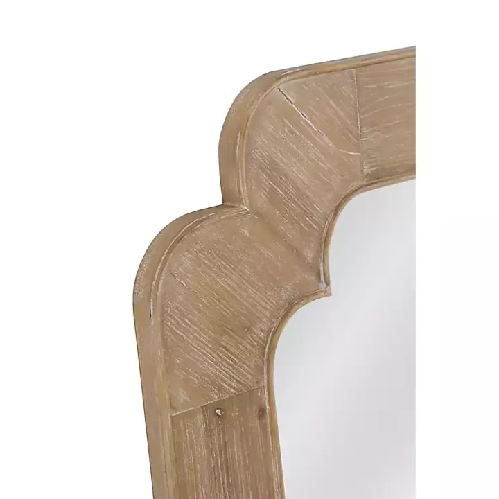 Outlet Natural Honey Wood Phillip Wall Mirror Decorative Mirrors