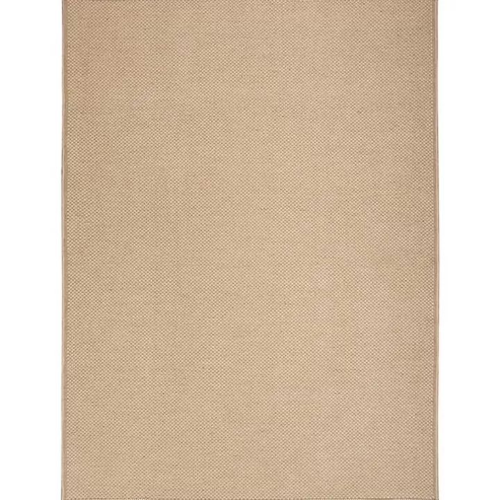 Outlet Natural Jute Solid Woven Area Rug, 5x7 Area Rugs
