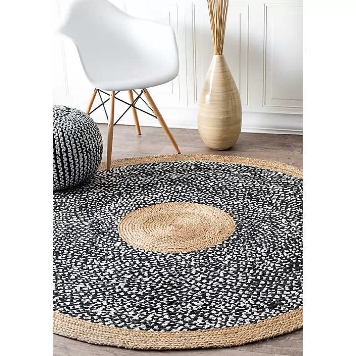 Outlet Natural Lesha Round Rug, 6 ft. Area Rugs