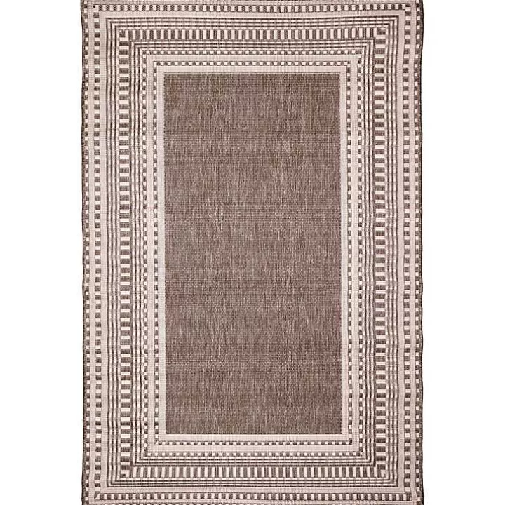 Sale Natural Linear Macy Indoor/Outdoor Area Rug, 6x9 Outdoor Rugs