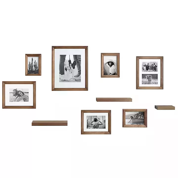 Fashion Natural 10-pc. Gallery Wall Frame and Shelf Set Gallery Wall Frames