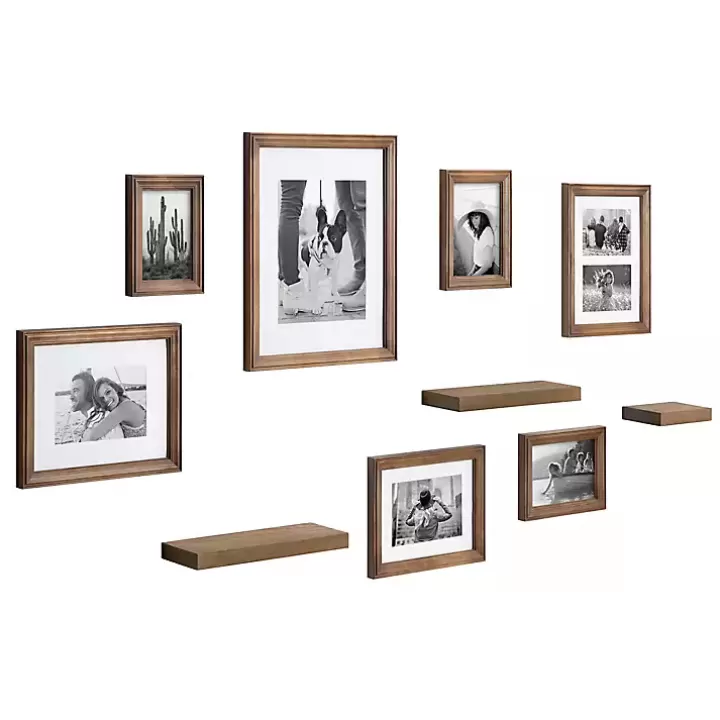 Fashion Natural 10-pc. Gallery Wall Frame and Shelf Set Gallery Wall Frames