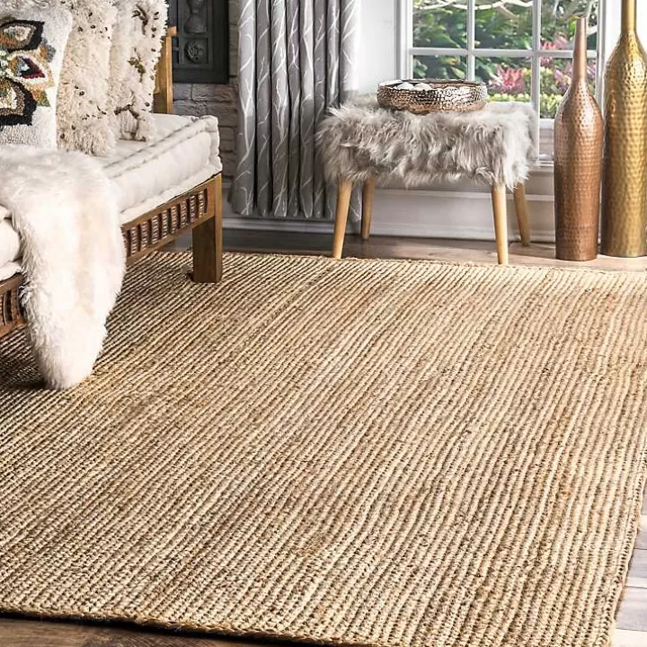 Cheap Natural Reno Woven Area Rug, 4x6 Area Rugs