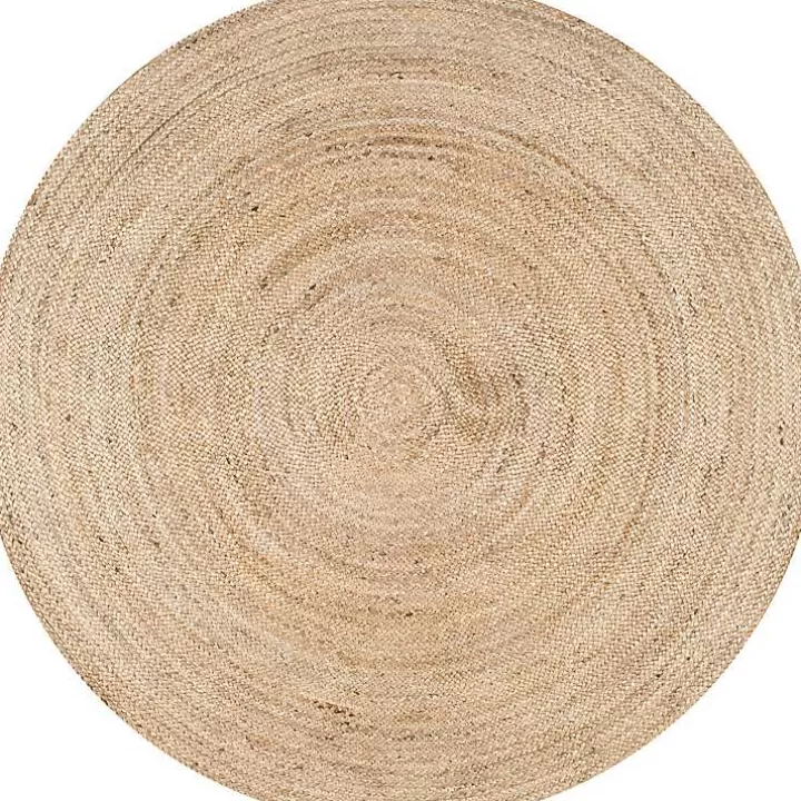 New Natural Reno Woven Round Area Rug, 6 ft. Area Rugs
