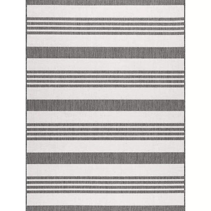 Store Natural Robin Stripe Outdoor Area Rug, 6x9 Outdoor Rugs