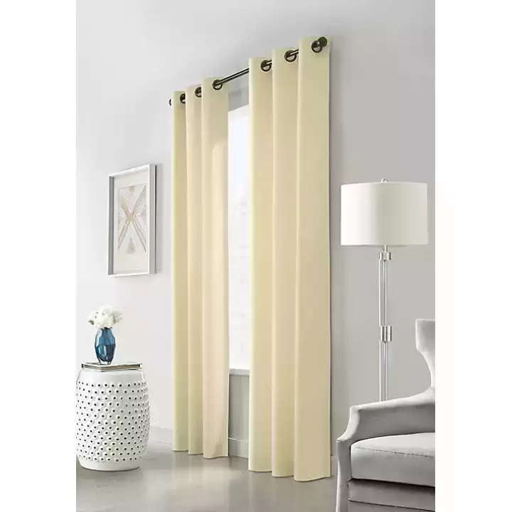 Cheap Natural Room Darkening Curtain Panel Set, 95 in. Curtains & Drapes