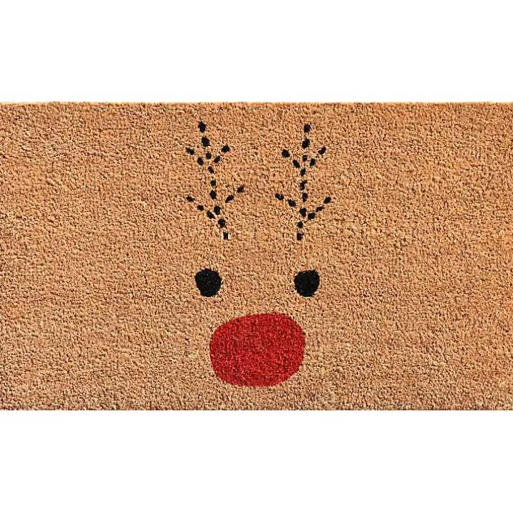 Outlet Natural Rudolph Coir and Vinyl Doormat, 29 in. Doormats