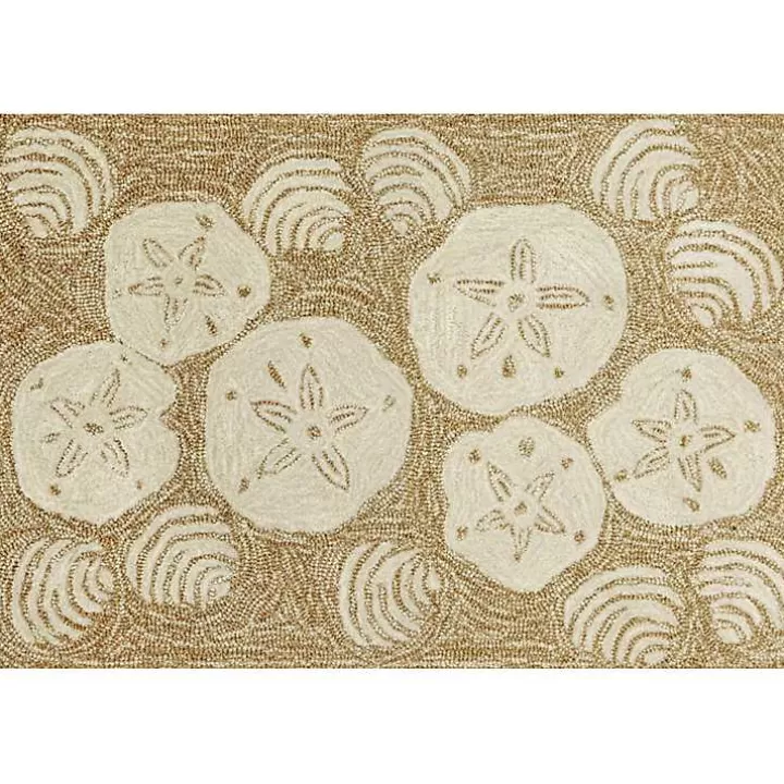 Clearance Natural Sand Dollar Outdoor Accent Rug Outdoor Rugs